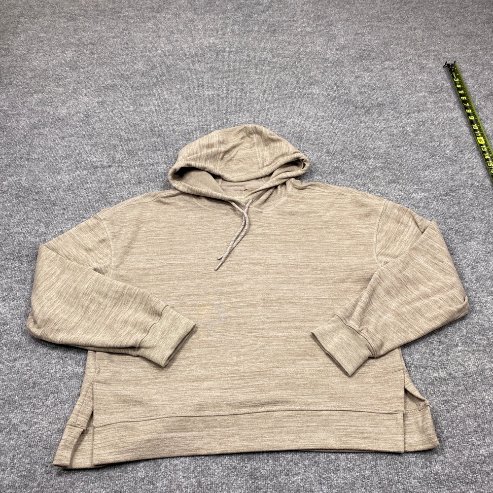 Avalanche Hoodie Womens Large Tan Space Dye Stretch Athletic Pullover CAHS100